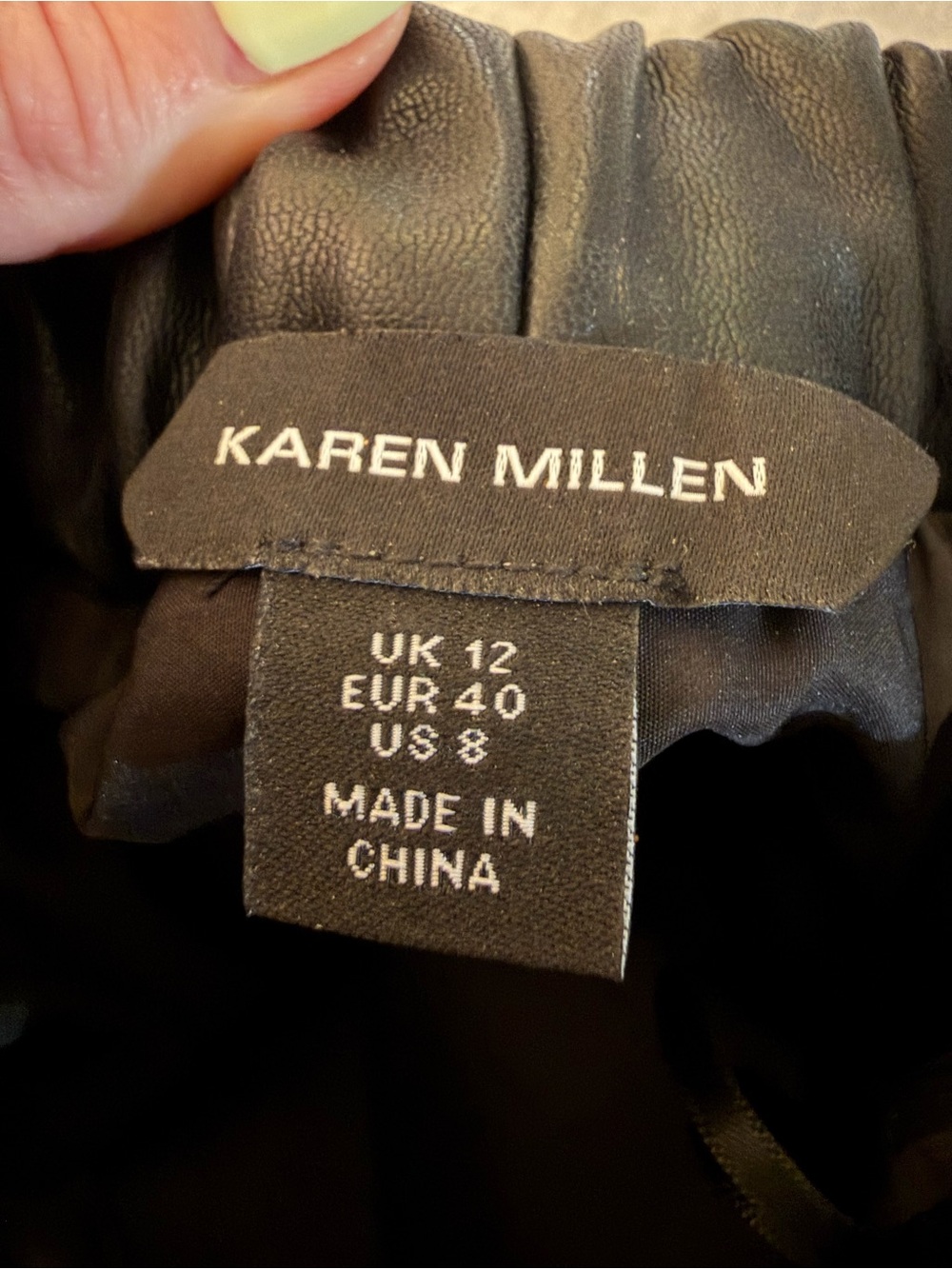 Karen Millen Faux Leather Skirt - Picture 4 of 4